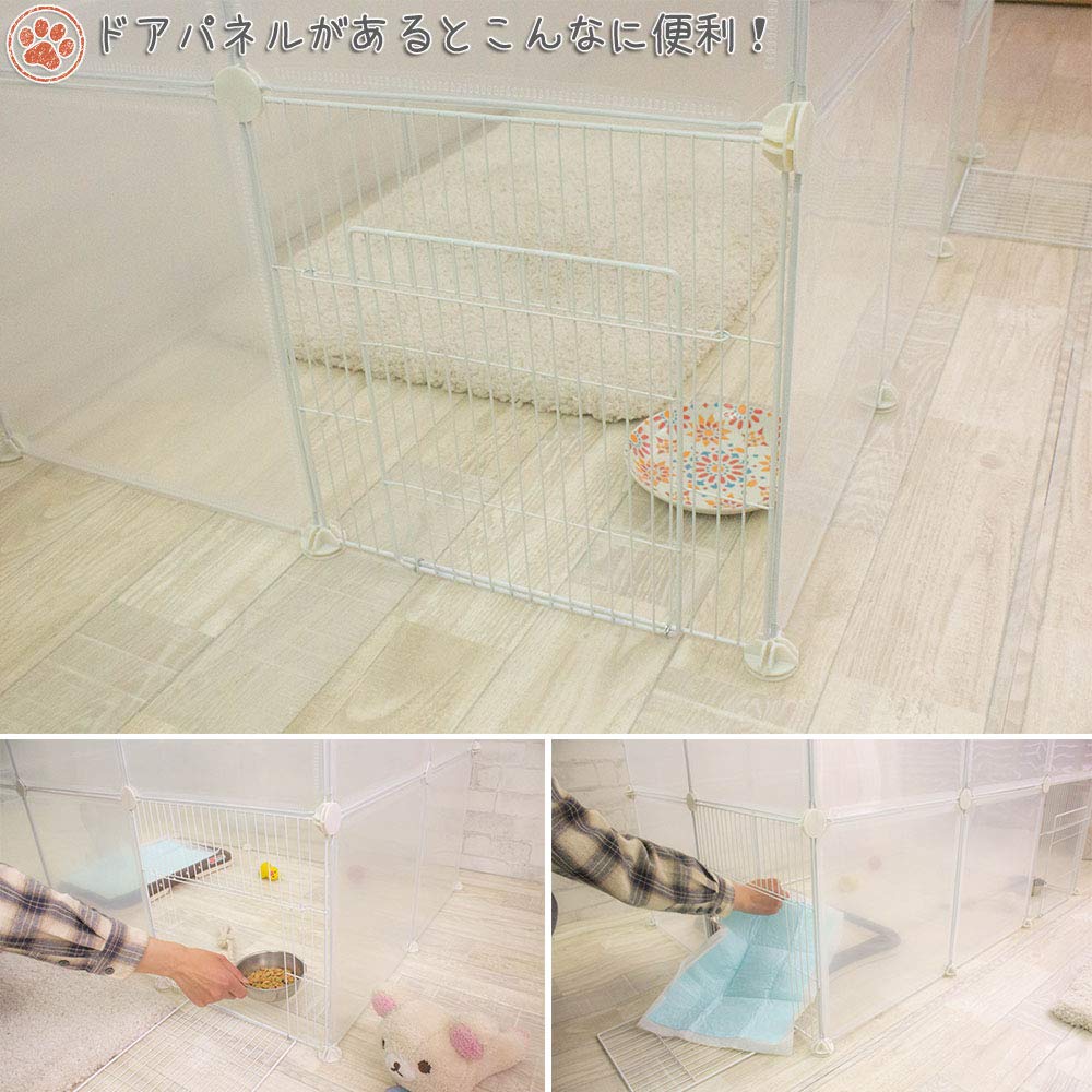 単品でのお値下げ不可！☺︎♡ ZAFA ペットフェンス ペットサークル ドア付き 室内 屋外 置く